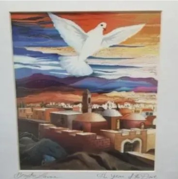 The Year of the Dove — a white dove over Jerusalem